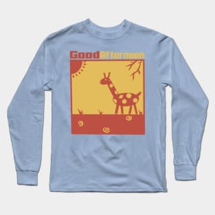 Giraffe on sunset Long Sleeve T-Shirt